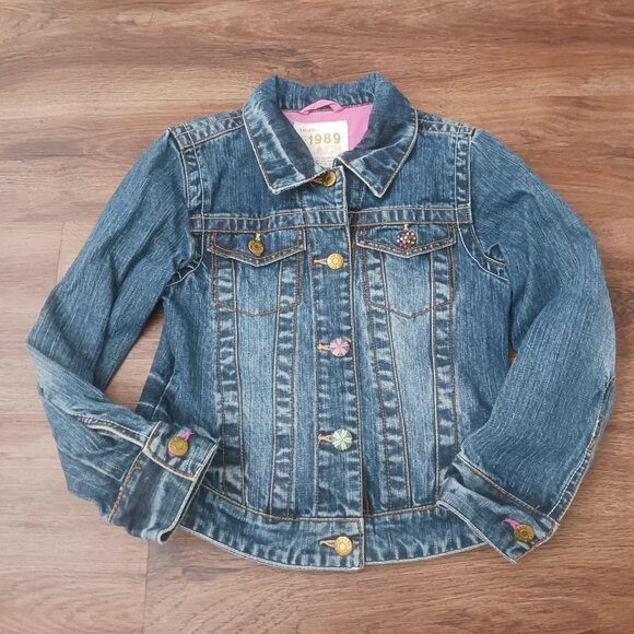 The Children's Place Other - The Children's Place Girls Medium 7/8 Denim Jean Jacket Embellished